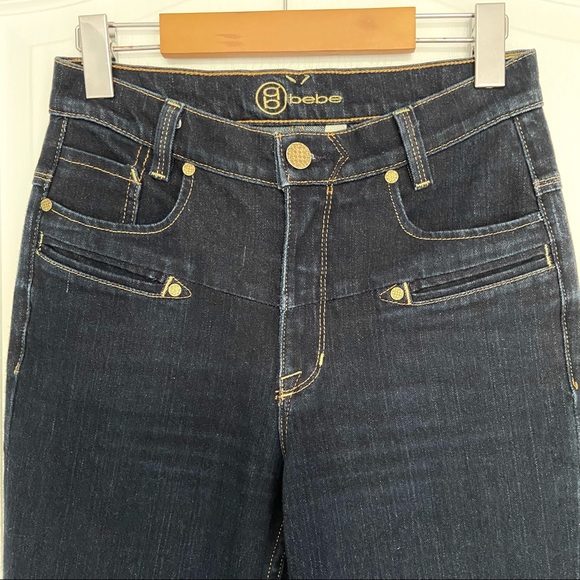 BEBE 7pocket High Waisted Wide Leg Jeans - Picture 3 of 6